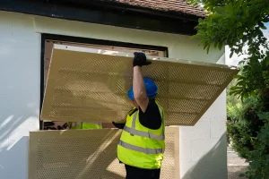 Security screen in use