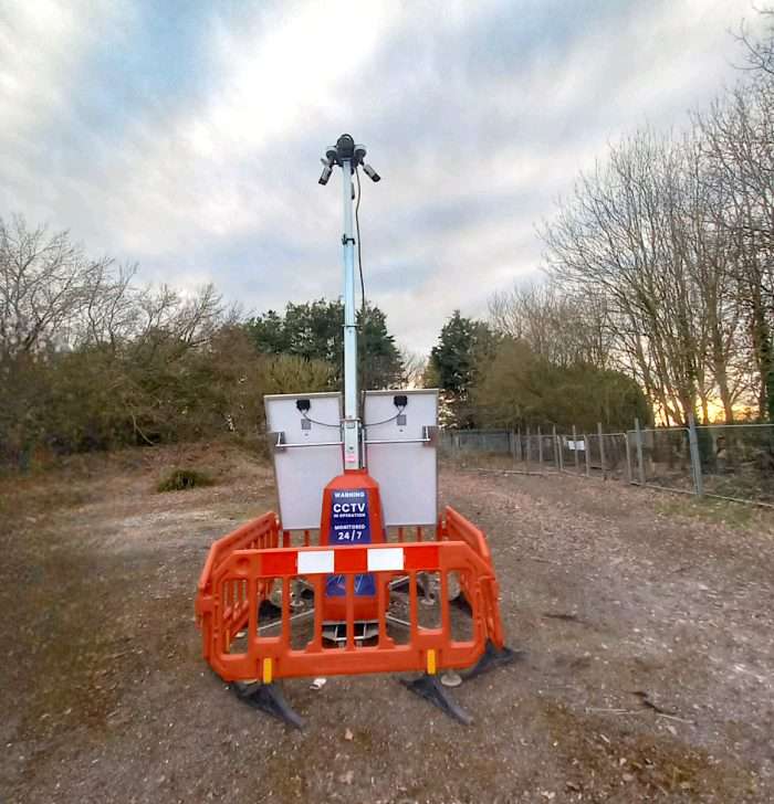 Solar power CCTV Tower for security